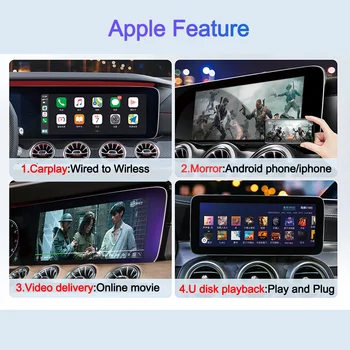 Bezdrátové Carplay Dongle Auto, Multimediální Přehrávač, Android 9.0 Drátové na Bezdrátovou Apple Carplay Pro Audi Benz Mirror link Verze 3.0