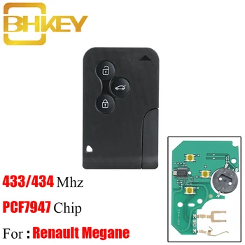 BHKEY 3B Smart Remote Klíč Keyless Fob Pro Renault PCF7947 Čip Pro Renault Megane II Scenic II, Grand Scénic 2003-2008 Remote PCB