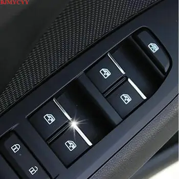 BJMYCYY car styling ABS 7PCS/SET Auto, okna, výtah knoflíky zdobí flitry Pro Chevrolet Trax auto příslušenství