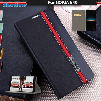 Book Pouzdro Pro Nokia 640 Podnikání Telefon Případě, Luxusní Pu Kožená Peněženka Pouzdro Pro Microsoft Lumia 640 Měkké Silikonové Zadní Kryt