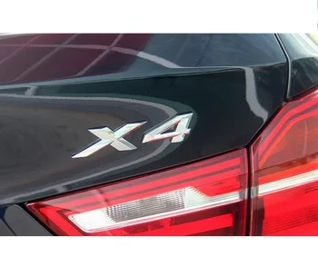 Chrome ABS Počet Písmen Slovo Kufru Auta Odznak Znak Dopis Obtisk Nálepka pro BMW X4