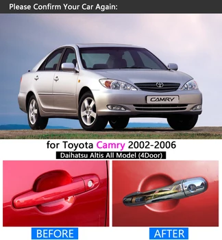 Chrome Klika Kryt Střihu pro Toyota Camry 30 XV30 2002 2003 2004 2005 2006 Daihatsu Altis Doplňky, Samolepky na Auto Styling