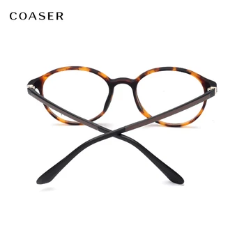 COASER Vintage Kulaté Ženy, Muži Brýle Rám TR90 Lehčí Čtení Předpis Optické Brýle Počítačové Brýle čiré čočky