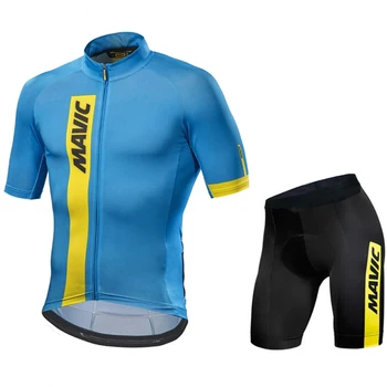 Cyklistický Dres 2020 Pro Tým Mavic Ropa Ciclismo Hombre Letní Krátký Rukáv Dresy, Cyklistické Oblečení Triatlon Bib Šortky Oblek