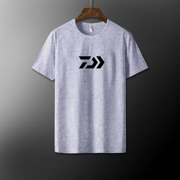 Daiwa Rybářské Oblečení Muži Sport T Shirt Bavlněné Prodyšné Rybářské Tričko Krátký Rukáv T-košile, Venkovní Ležérní Top Rybářské Tričko