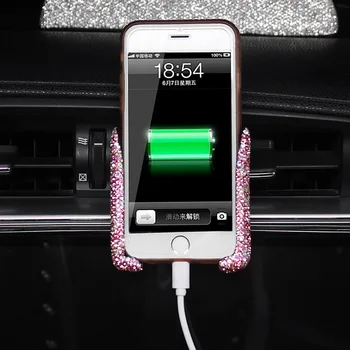 Drahokamu Univerzální Gravitace Mobilní Telefon Držák Do Auta Air Vent Mount Držák Crystal Auto Telefon Držák pro iPhone Samsung Xiaomi
