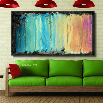 Dropshipping ručně malované Nástěnné Plátno Barevné Abstraktní olejomalba Obrazy na Stěnu abstraktní olejomalba pro Obývací Pokoj ložnice