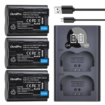 DuraPro 2280mAH NP-W235 NP W235 Li-ion Baterie + LED USB Nabíječka Náhrada Za Fujifilm Fuji X-T4, XT4 kamery