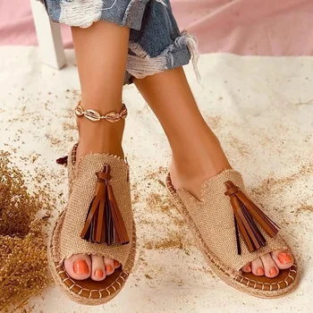 Dámské letní pantofle Třásně Plus velikosti 35-43 Boty žena Open Toe Dámy Obuv, Pohodlné Zapatos De Mujer 2020 Nové