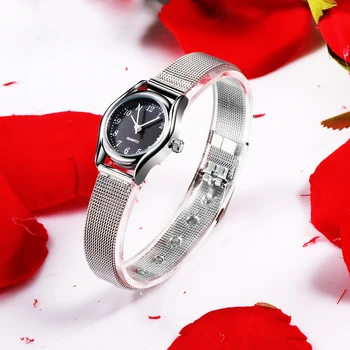 Dámský stříbrný náramek hodinky malé ženy náramkové hodinky ženy hodinky módní dámské hodinky hodiny reloj mujer relogio feminino