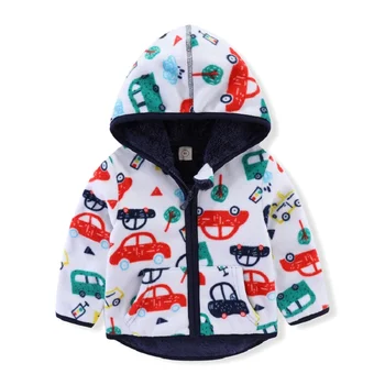 Dětské Plyšové Oblečení bunda s kapucí pro dívky 2021 Tlustý Teplá bunda pro chlapečka Novorozence Oblečení Coat Baby girl Šaty 2-5Y