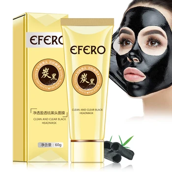 EFERO Nos Proužky Černá Maska Černé Tečky Pupínek Remover Obličej Péče o Pleť Maska na Obličej Černou Hlavou Nos Maska Pórů Pás Peel Off Mask