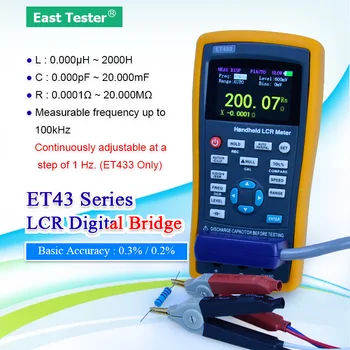 ET430 ET431 ET432 ET433 kapesní Kapacitní měřič LCR Metr DCR režimu insolution odpor metr s 2,8