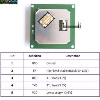 FONKAN UHF RFID modulem TTL Rozhraní UART 3,3 V malé velikosti Integrovaný modul EPC GEN2 spisovatel číst zazvonil 3M 865-868mh 902-928mhz