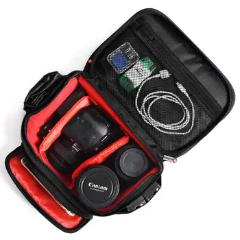 Fosoto R4 Červené DSLR Tašky přes Rameno Digitální Foto Video brašna, Cestovní Pouzdro, Vodotěsné Déšť Kryt Pro Canon Nikon Sony Objektiv