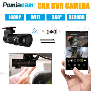 G6 Dash Kamera WIFI Auto DVR 360 stupňů Široký Úhel Full HD 1080P Noční Vidění Auto DVR Dash Cam video záznam