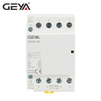 GEYA GYHC 4P 40A 63A 220V/230V 50/60HZ Din Lištu Domácnosti AC Modulární Stykač 4NO nebo 2NC2NO