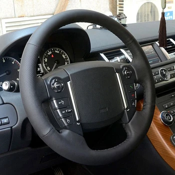 GNUPME Umělé Kůže Černé Auto Volant Kryt pro Land Rover Discoverer 3 4 Freelander 2 Range Rover Sport Edition