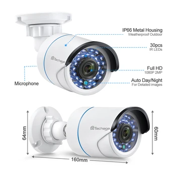H. 265 8CH 1080P 2MP POE NVR Kit CCTV Bezpečnostní Systém Audio IP Kamera IR Venkovní Vodotěsné CCTV bezpečnostní Kamery Nastavit