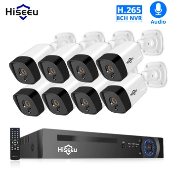 H. 265 Audio 8CH 1080P POE NVR CCTV Bezpečnostní Systém 4KS 2MP Záznam POE IP Kamera IR Venkovní Video Surveillance Kit 1TB HDD