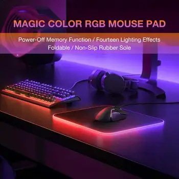 Herní Podložka pod Myš RGB Velká Podložka pod Myš Gamer Big Mouse Mat Počítač Podložka pod myš, Led Podsvícení Povrch Mause Pad Klávesnice Stůl Mat