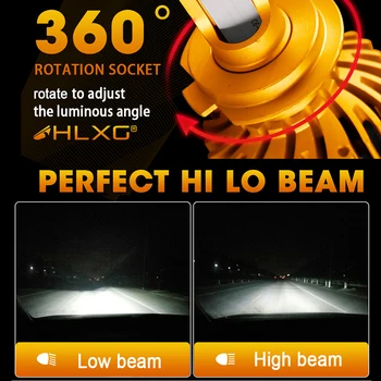 Hlxg 2PC Mini H4 H7 4300K LED Canbus H3 Auto LED Reflektor Kit 50W 10000LM/Sada 8000K H1 H11 9005 HB3 9006 HB4 H8 Mlhové Světlo 6000K