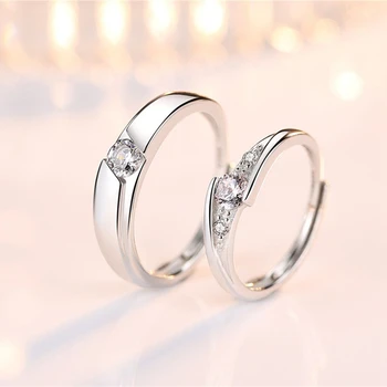 Hot Prodej Zbrusu Nové Jemné Šperky 925 Mincovní Stříbro Prsteny Luxusní AAA Zirkony Prsteny Pro zamilované Dárky