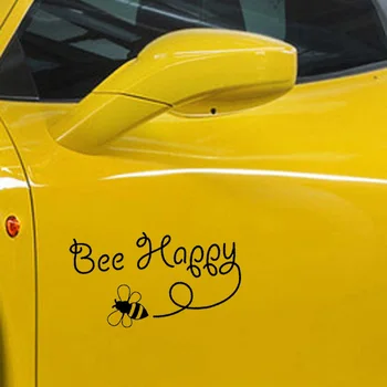 HRÁT SUPER Bee Happy Design Art Nálepka na Auto Inspirativní Automobily Motocykly Vnější Příslušenství Vinylové Nálepky