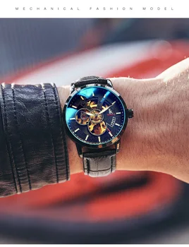 IK colouring Nový světelný vodotěsné hodinky muž mechanické hodinky pánské hodinky z nerezové oceli pásek automatické mechanické hodinky