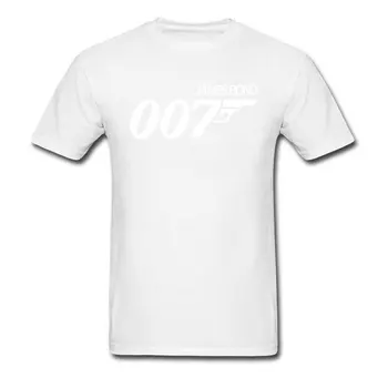 James Bond 007 T-shirt Pro Muže Zbraň Tisk Streetwear Brand New Custom Pánská Bavlněná Trička Krátký Rukáv Topy Oblečení Slim Fit