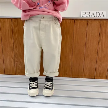 Jarní Podzimní dětské jednobarevné kalhoty 2020 nový korejský styl chlapci dívky soft all-zápas ležérní kalhoty