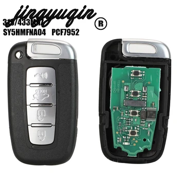 Jingyuqin 4 Tlačítka 433Mhz Smart Remote Klíč Keyless Fob Pro Hyundai Sonata Genesis, Equus Veloster 2009-PCF7952 SY5HMFNA