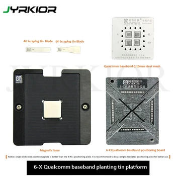 Jyrkior Pro iPhone 6/6P/6S/6SP/7/7P/8/8P/X Qualcomm Baseband CPU BGA Reballing Šablony Rostlin, Cínu, Oceli Net Přepracovat Platformy