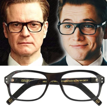 Kingsman Brýle Tajné Služby Zlatého Kruhu Eggys Cosplay Top Acetát Rám Jasné Objektiv Brýle Pro Muže Britský Styl