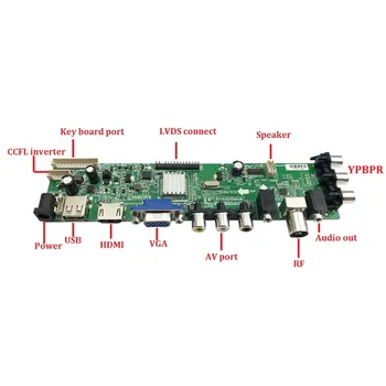 Kit Pro N154I3-L03/N154I3-L01 1280X800 30pin HDMI LCD Panel dálkový ovladač DVB-T TV VGA, USB, AV Controller board 1 CCFL Digitální 15.4