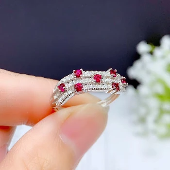 KJJEAXCMY jemné šperky 925 mincovní stříbro vykládané přírodní drahokam rubín nový Ženský prsten populární Podpora test hot prodej