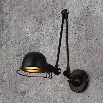 Klasický Nordic loft v industriálním stylu nastavitelný jielde Nástěnné Lampy Vinobraní nástěnné svítidla, nástěnná světla LED pro obývací pokoj ložnice koupelna