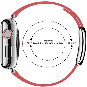 Kožený náramek loop 40 44 mm pro Apple watch Band 5 4 Moderní styl náramek popruh 38 42 mm příslušenství pro iwatch 3 2 1 Correa