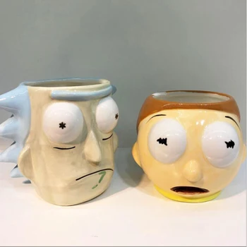 Kreativní Keramický Hrnek Ručně malovaný 3D Hrnek Mléka, Kávy Cup Kaktus Vtipné Monster Office Home Cup 301-400ml Kapacita