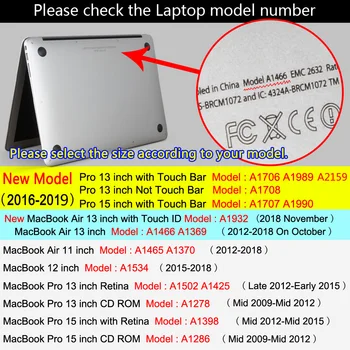 Laptop Taška pro New 2016 2017 2018 2019 MacBook 12 13 15 Air s Touch ID / Pro Touch Panel ,PU Kůže Pouzdro Ultra-slim brašna na Notebook