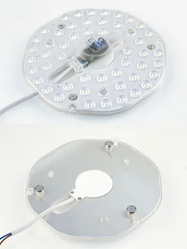 Led panel Kruh Kruh světla 12W 18W 24W AC180V-265V SMD2835 220V LED Kulaté Stropní optické čočky modulu Lampa Deska Kruhová