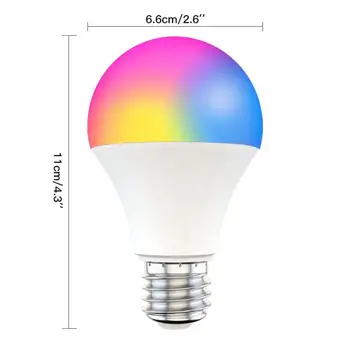 Led Žárovka E27/B22 Stmívatelné RGB+CCT Inteligentní Žárovka Chytrá Žárovka Wi-fi Kouzelná Lampa Hlasové Ovládání Práce S Alexa Google Domov