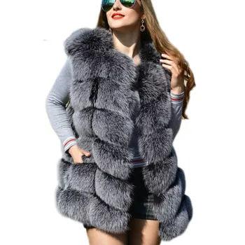LEDEDAZ Módní Dlouhé Dámy Dovezené Umělé Fox Kožešiny Vesta 2020 Plus Velikosti Ženy Umělé Kožešiny Kabát Teplé Zimní umělé Kožešiny Bunda Kabát S-5XL