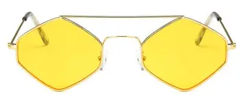 LEONLION 2021 Retro Gothic Kosočtverec sluneční Brýle Muži Polygon Sluneční Brýle, Ženy Vintage Malé Kovové Brýle Odstíny UV400 Dámské