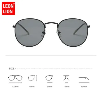 LeonLion Klasický Kulatý Slitiny Sluneční Brýle, Ženy Značky Značkové Sluneční Brýle, Malý Rám Sluneční Brýle Vintage Metal Oculos Feminino