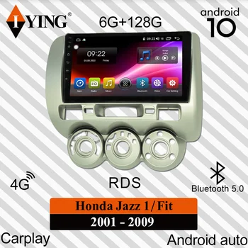 LHANÍ Bezdrátové Carplay Pro Honda Jazz 1Fit 2001-2009 Auto Rádio Multimediální Video Přehrávač, GPS Navigace DSP Android 10 QLED Displej