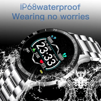 LIGE 2019 Nové ocelové chytré hodinky muži kožený chytrý sport watch Pro iPhone Fitness tracker informace o Volání připomenout smartwatch+box
