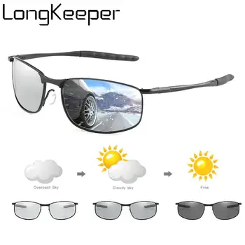 LongKeeper Samozabarvovací Sluneční Brýle Muži Polarizované Brýle Chameleon Měnit Barvu Sluneční Brýle, Ovladač, Brýle Lentes Sol Hombre