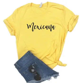 Mexicana latina Tisk Ženy Trička Bavlna Casual Vtipné Tričko Pro Lady Top Tee Bederní 6 Barva NA-681