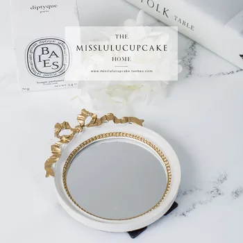 Mini dort zásobník Evropské vintage zrcadlo deska zlatá/růžová/bílá Klidu make-up zrcátko candy bar dekorace dort nástroj